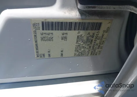 2012 Nissan Altima 2.5 S z USA, uszkodzony, nr VIN 1N4AL2AP0CN489015